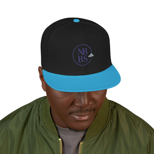 Embroidered Skull & Cloud Snapback Hat