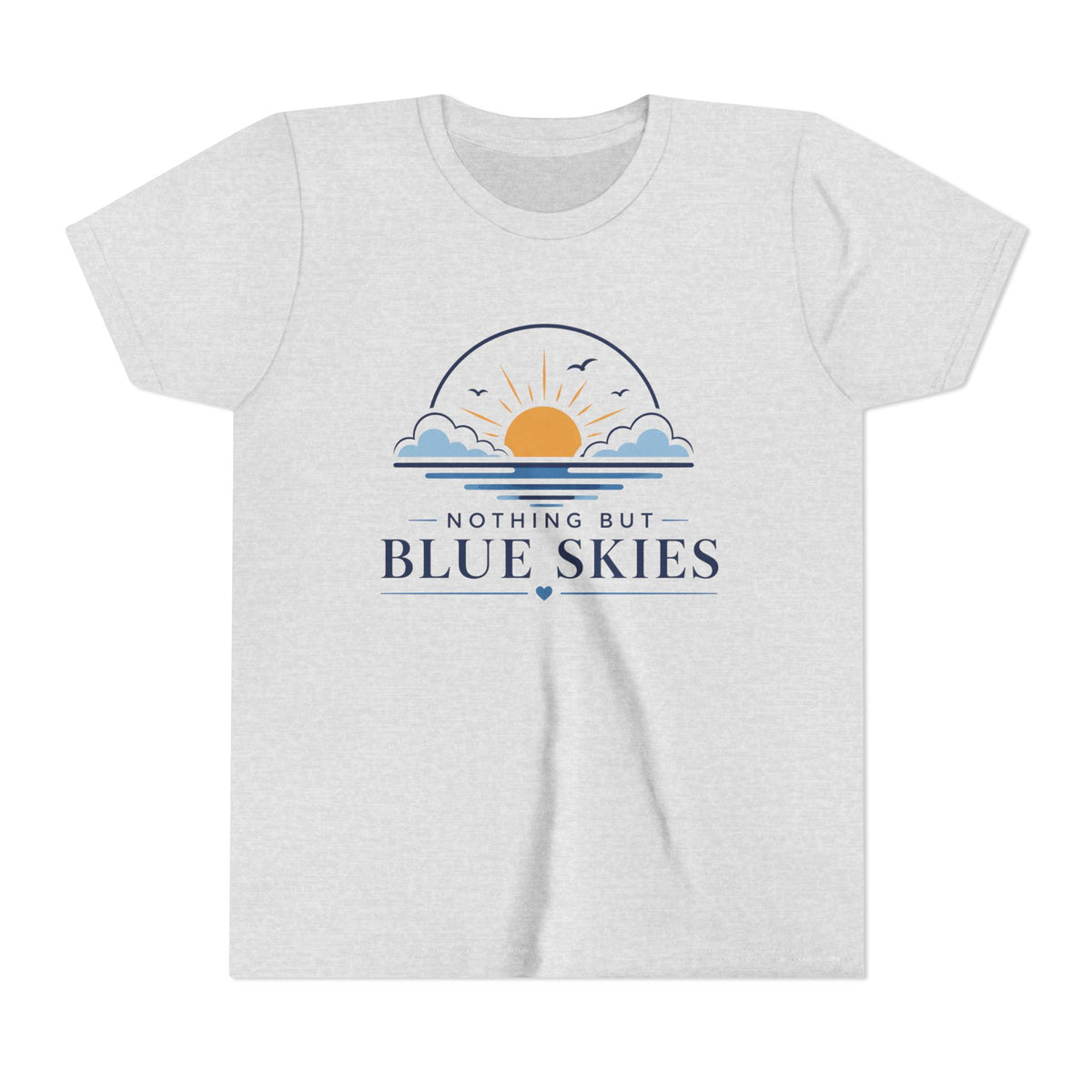 Youth Tee - "Nothing But Blue Skies" Sun & Clouds Graphic
