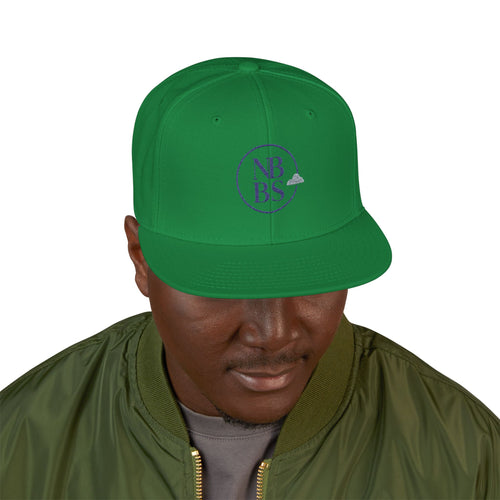 Embroidered Skull & Cloud Snapback Hat