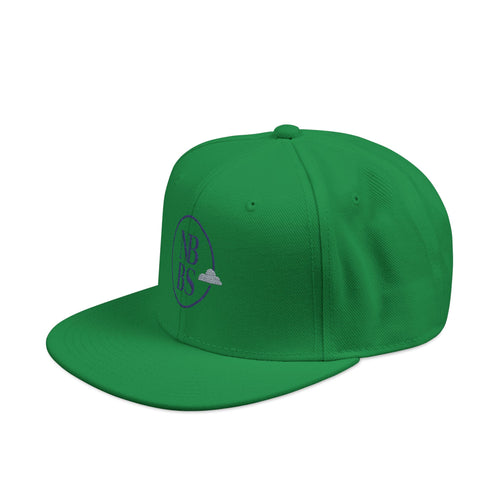 Embroidered Skull & Cloud Snapback Hat
