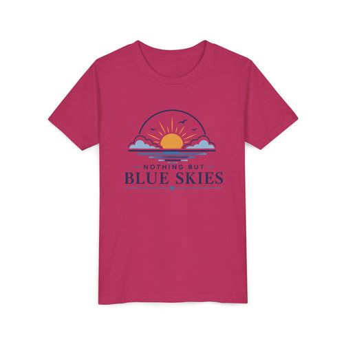 Youth Tee - "Nothing But Blue Skies" Sun & Clouds Graphic