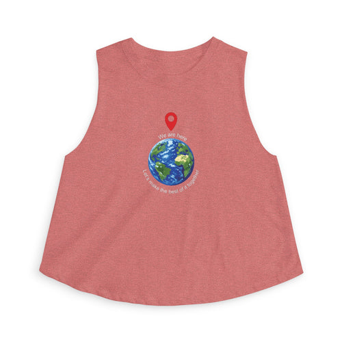 Women's Crop Top with we are here image