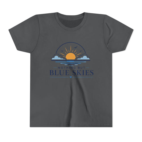 Youth Tee - "Nothing But Blue Skies" Sun & Clouds Graphic