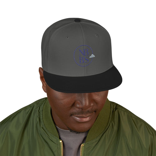 Embroidered Skull & Cloud Snapback Hat