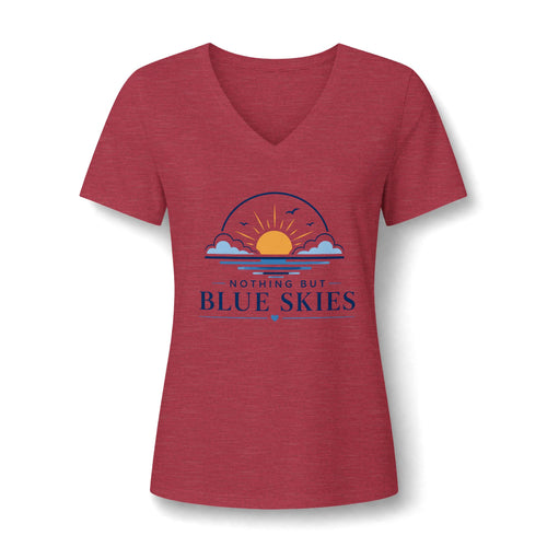 Nothing But Blue Skies V-Neck Tee