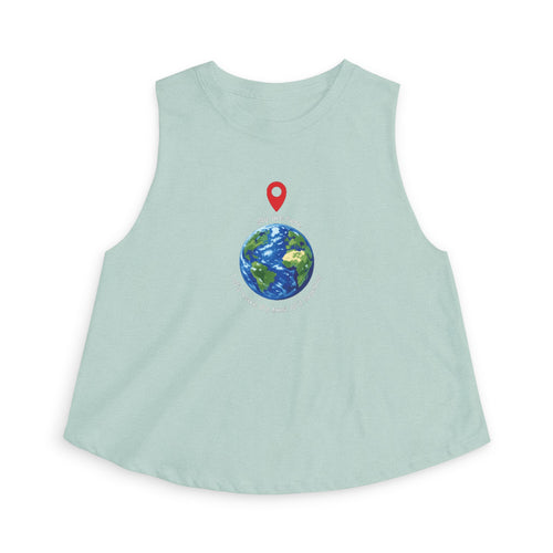 Women's Crop Top with we are here image