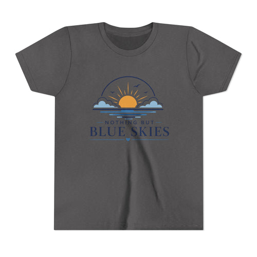 Youth Tee - "Nothing But Blue Skies" Sun & Clouds Graphic