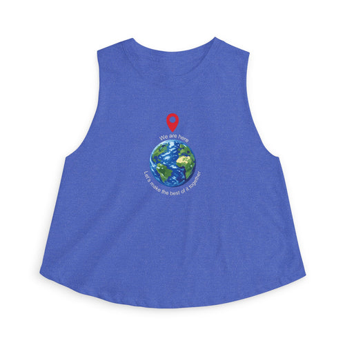 Women's Crop Top with we are here image