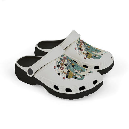 Kids Blue Dino Foam Clogs     