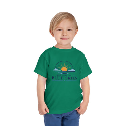 Toddler Tee — "Nothing But Blue Skies" Sunrise Graphic