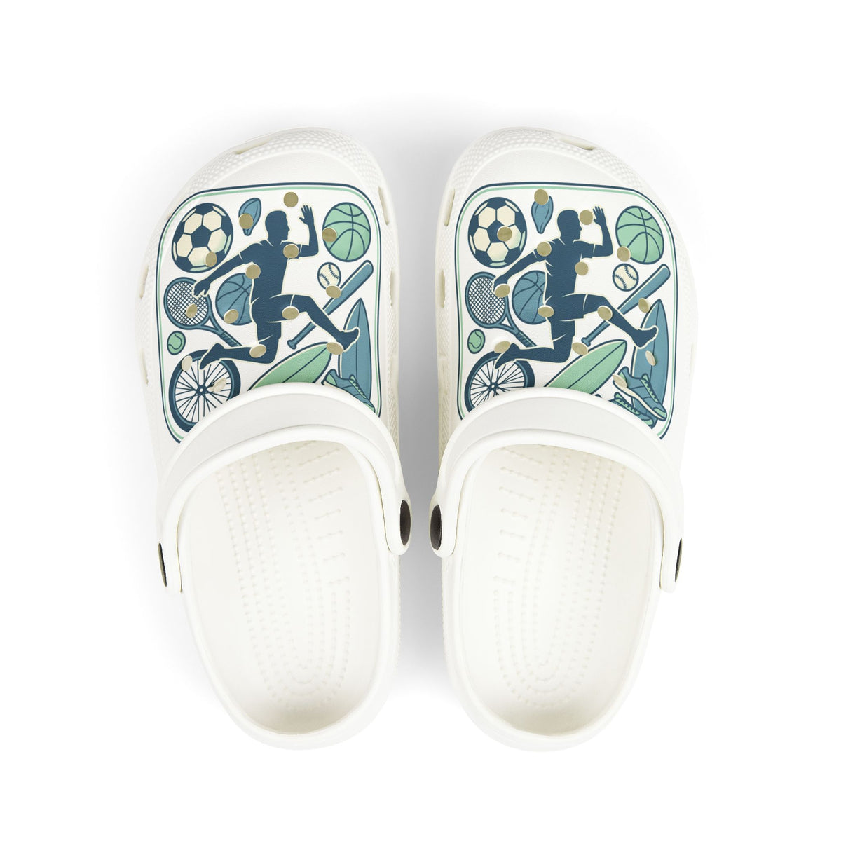 Kids Sports Pattern Foam Clogs