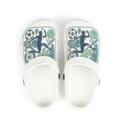 Kids Sports Pattern Foam Clogs