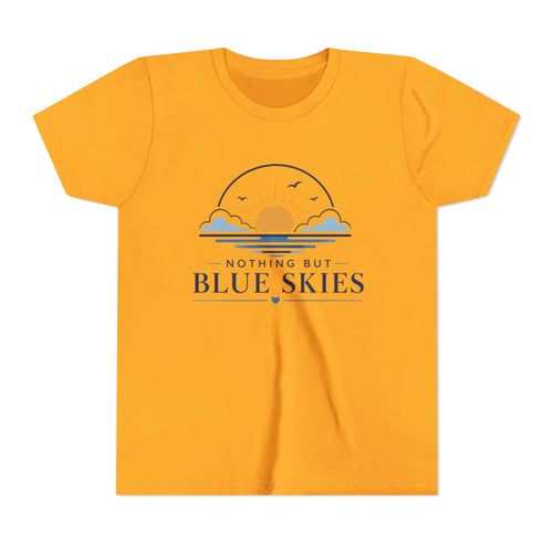 Youth Tee - "Nothing But Blue Skies" Sun & Clouds Graphic