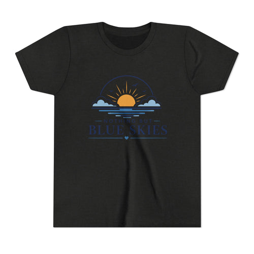 Youth Tee - "Nothing But Blue Skies" Sun & Clouds Graphic