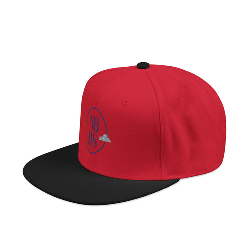 Embroidered Skull & Cloud Snapback Hat