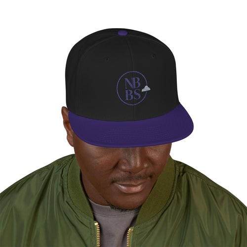 Embroidered Skull & Cloud Snapback Hat