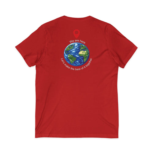 World Cup in America Soccer Flag V-Neck Tee