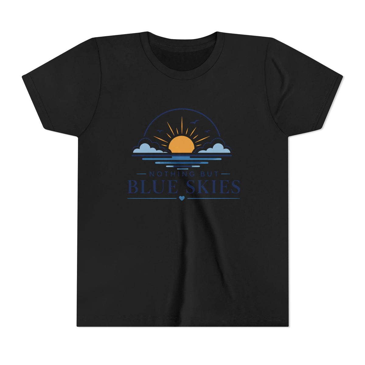 Youth Tee - "Nothing But Blue Skies" Sun & Clouds Graphic