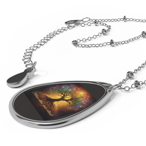Tree of Life Oval Necklace Pendant