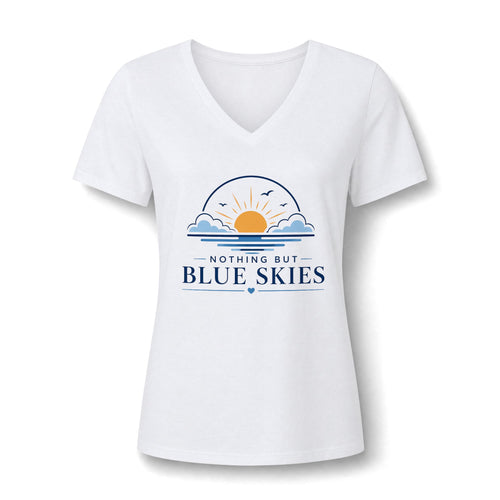 Nothing But Blue Skies V-Neck Tee