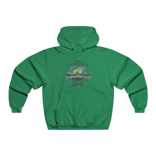 Hoodie — "Many Cultures, One Love" Vintage Travel Forest Graphic