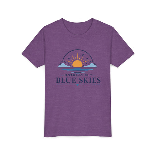 Youth Tee - "Nothing But Blue Skies" Sun & Clouds Graphic