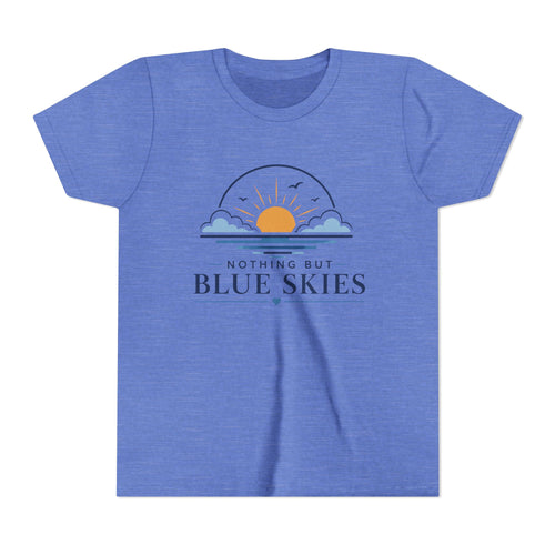 Youth Tee - "Nothing But Blue Skies" Sun & Clouds Graphic