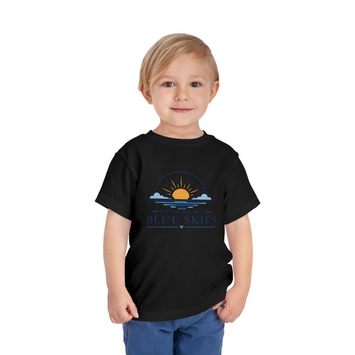 Toddler Tee — "Nothing But Blue Skies" Sunrise Graphic