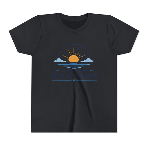 Youth Tee - "Nothing But Blue Skies" Sun & Clouds Graphic