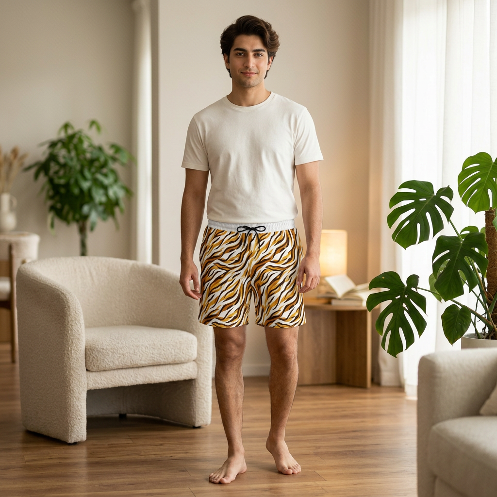 Men's Tiger Stripe Swim Shorts