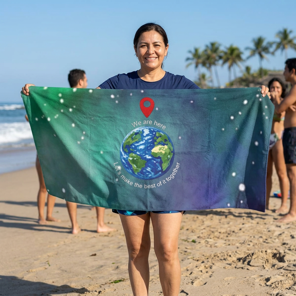 Travel Inspired Beach Towel   