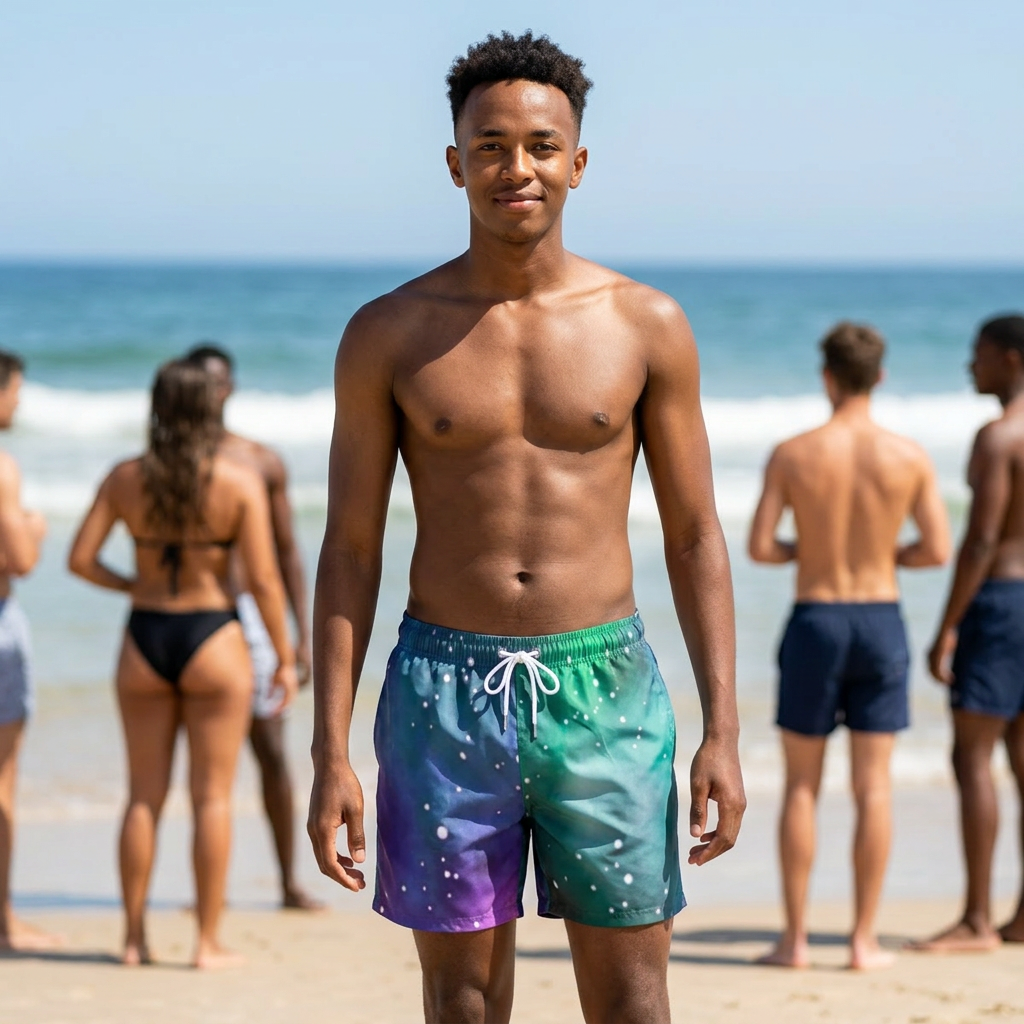 Aurora Galaxy Shorts Swim Trunks