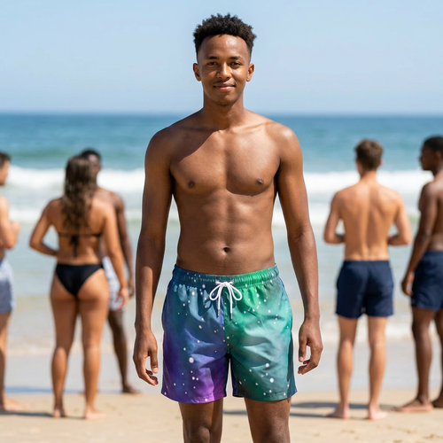 Aurora Galaxy Shorts Swim Trunks