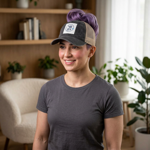 Women's Washed Mesh-Back Cap  