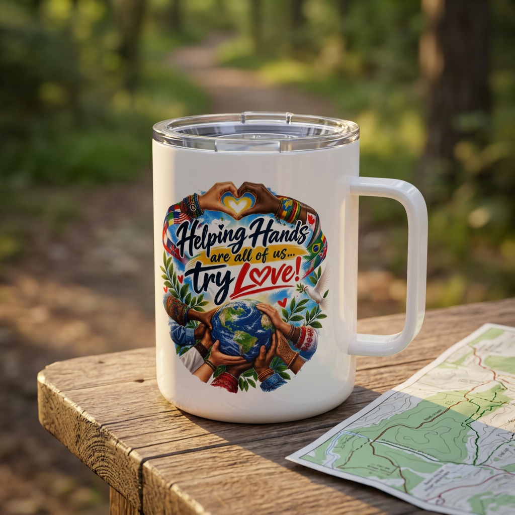 Helping Hands Heal the World Insulated Coffee Mug