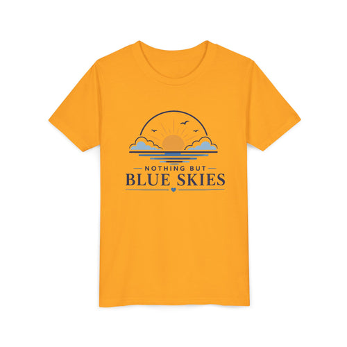 Youth Tee - "Nothing But Blue Skies" Sun & Clouds Graphic