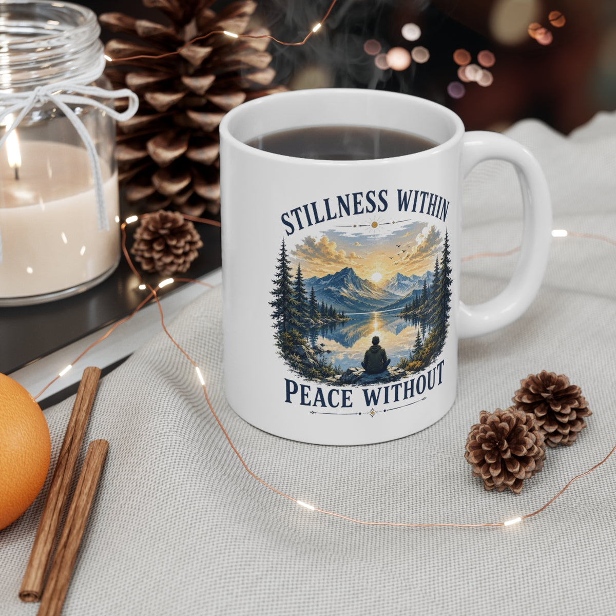 Mountain Lake Meditation Coffee Mug