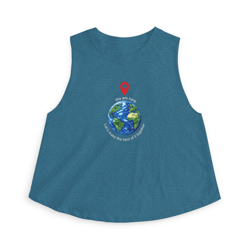 Women's Crop Top with we are here image