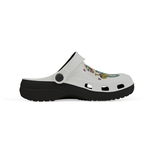 Kids Blue Dino Foam Clogs     