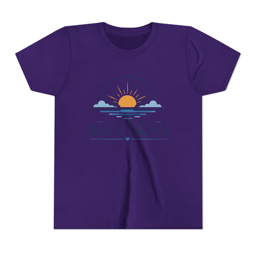 Youth Tee - "Nothing But Blue Skies" Sun & Clouds Graphic