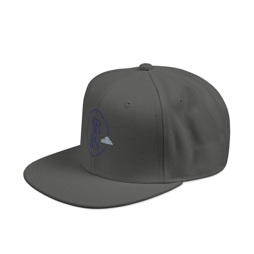 Embroidered Skull & Cloud Snapback Hat