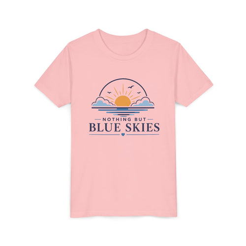Youth Tee - "Nothing But Blue Skies" Sun & Clouds Graphic