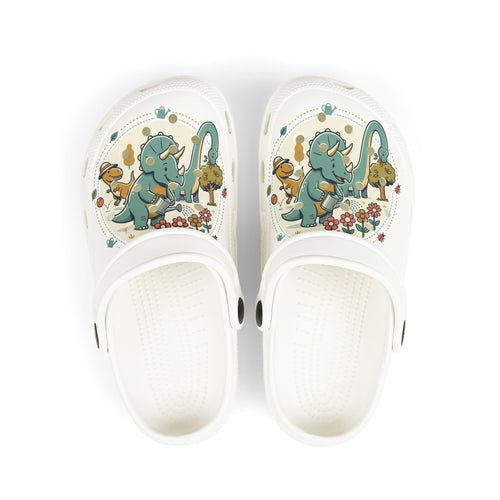 Kids Blue Dino Foam Clogs     