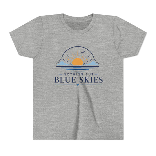 Youth Tee - "Nothing But Blue Skies" Sun & Clouds Graphic