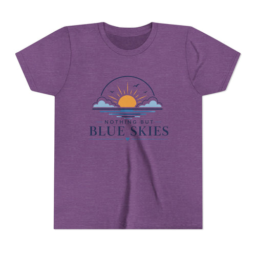 Youth Tee - "Nothing But Blue Skies" Sun & Clouds Graphic
