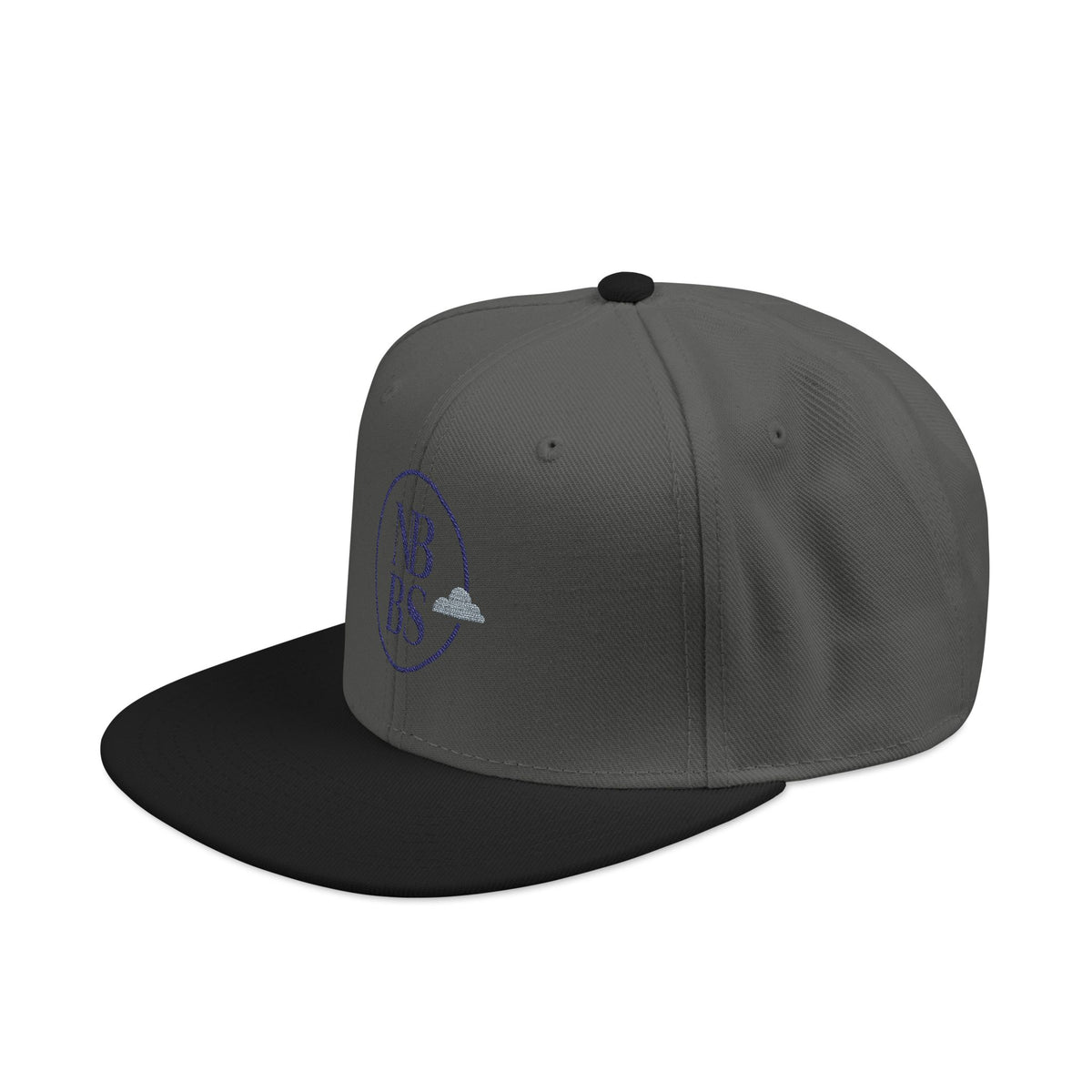 Embroidered Skull & Cloud Snapback Hat