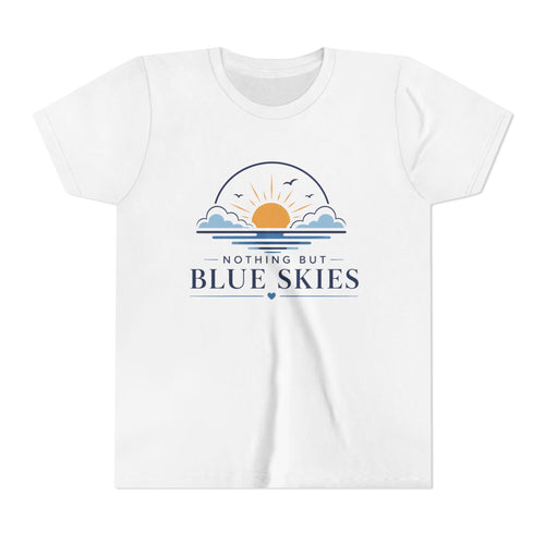 Youth Tee - "Nothing But Blue Skies" Sun & Clouds Graphic