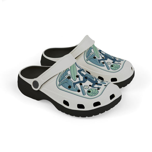 Kids Sports Pattern Foam Clogs