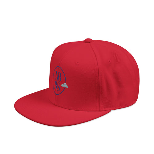 Embroidered Skull & Cloud Snapback Hat