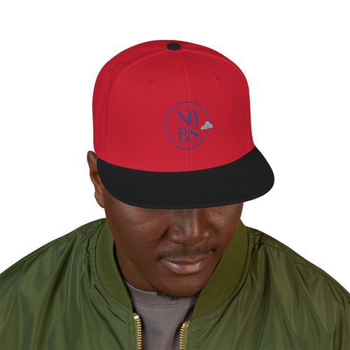 Embroidered Skull & Cloud Snapback Hat